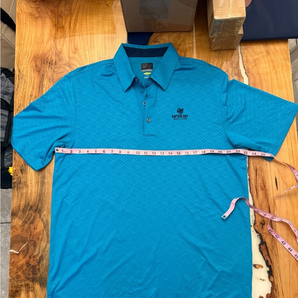 Greg Norman PlayDry Raptor Bay Golf Club Polo Performance Shirt Mens Large - Picture 3 of 8
